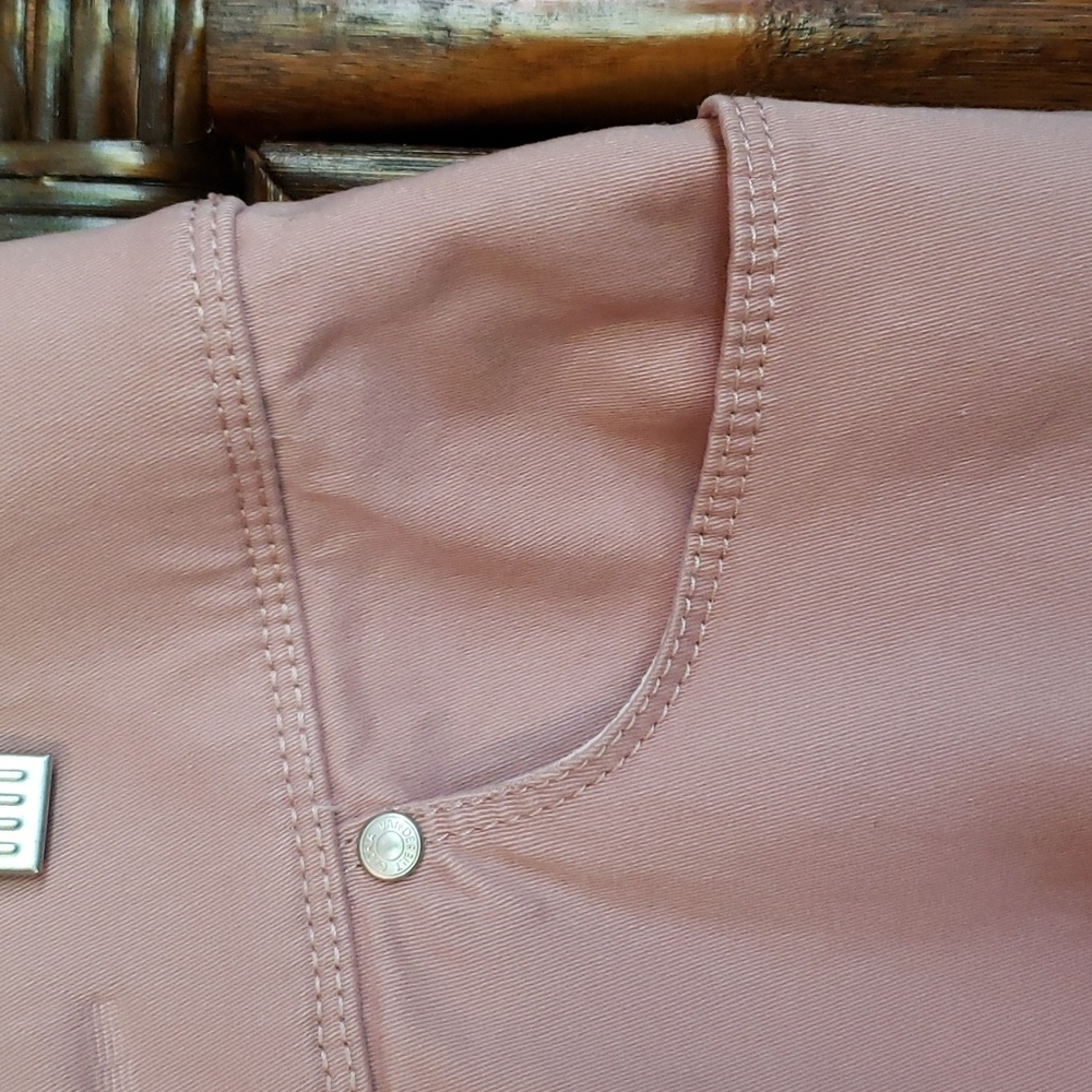 GLORIA VANDERBILT Avery Pull-On Neutral Blush Dusty Rose Capris Skimmer Jeans-18 - Picture 6 of 15